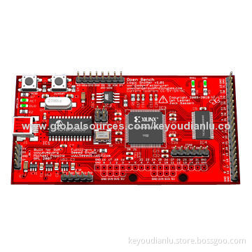 PCB, SMT Box Build with Red Solder Mask and HASL Surface Finishing